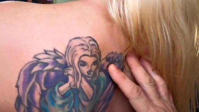 Blonde MILF pussy pounded by stepson after blowjob