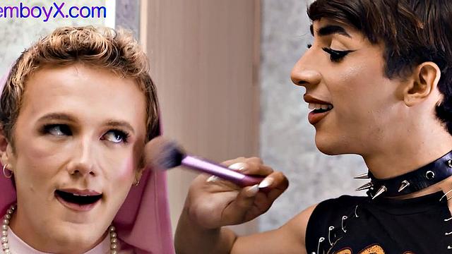 21yo femboys assfucked in hunk 3some with facial ending