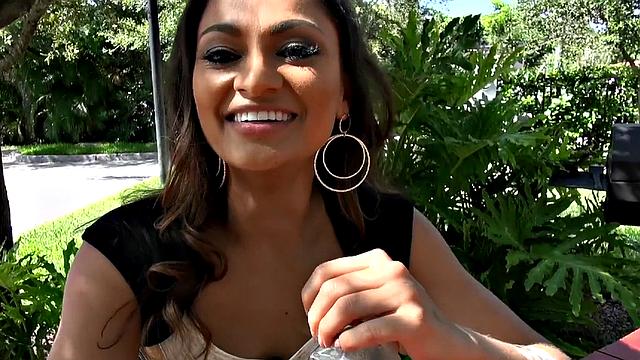 Kinky Valentina in high heels & cowgirl position outdoors for a hot kitchen fuck