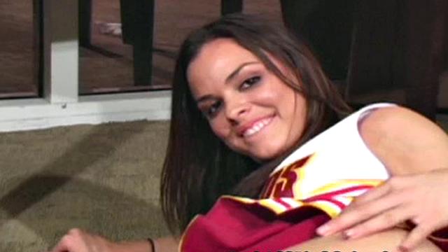 Renee Perez Found her Cheerleading Uniform & Horny
