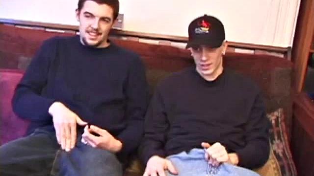 Garrett and Shane are back to have some fun together and we get a front row seat. Shane's perfect dick is rock hard and Garrett doesn't waste any time sucking it.