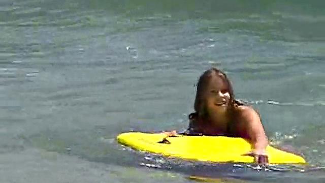 Sweet Little April Fingers Herself After A Day At The Sea