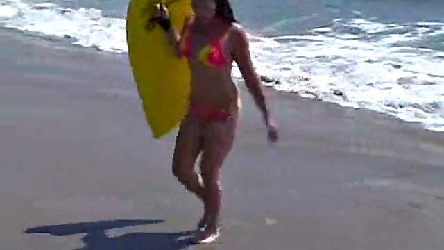 Sweet Little April Fingers Herself After A Day At The Sea