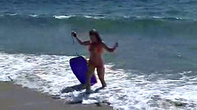 Sweet Little April Fingers Herself After A Day At The Sea