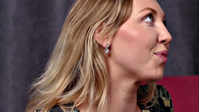 IR babe banged in front of small cock voyeur