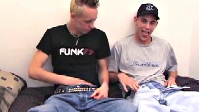 Gay boy Roar and straight boy Nick swap blow jobs, Nick definitely enjoys tasting Roar´s pre-cum on his tongue.