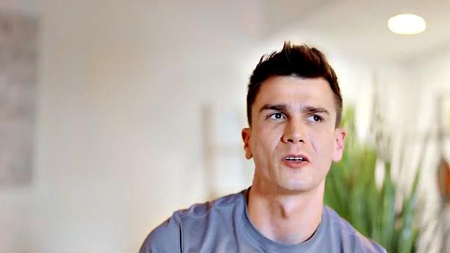 Solo athletic jock wanking dick