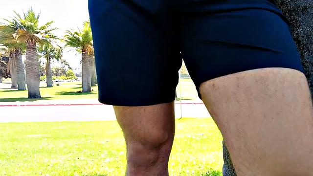 Solo athletic jock wanking dick