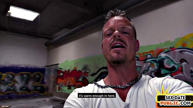 Busty squirting bae hammered outdoors