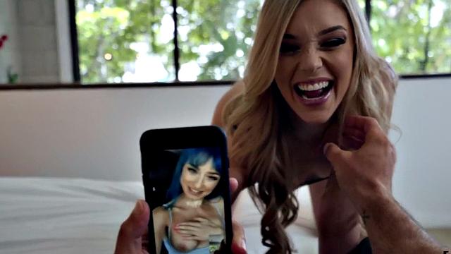 Gagging GF and BFF sluts share BF cock in POV threeway