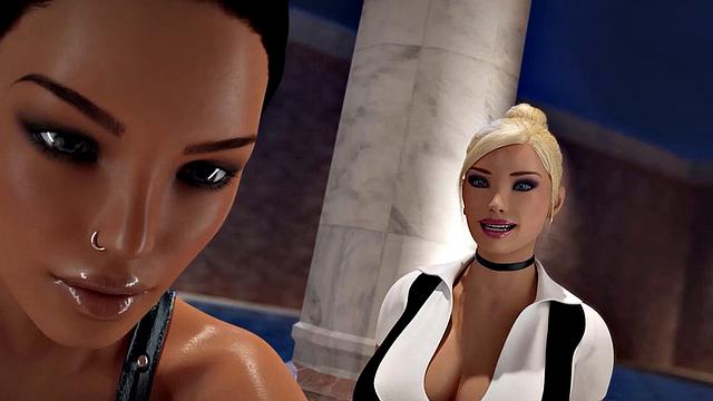 Futa3dX - Big Dicked Futa Babes Fucking Hard In Museum