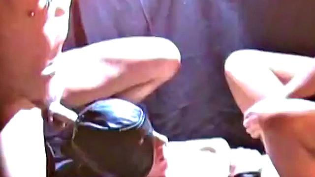 Assfucked stud in group sex in missionary