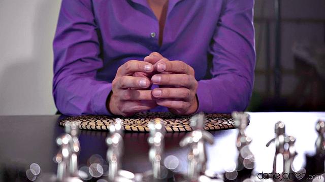 Blonde Russian in black stockings