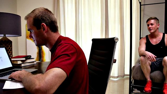 Athletic top barebacks stepbro after licking