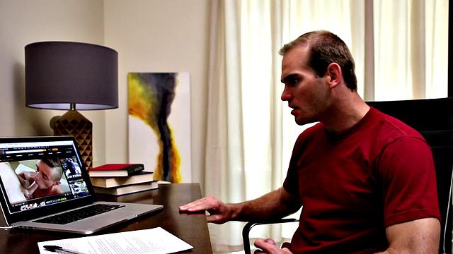 Athletic top barebacks stepbro after licking