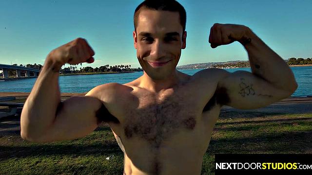 Sexy Twink Goes Deep In Hairy Assed Hunk - NextDoorBuddies