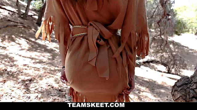 Petite Pocahontas Gets Thankful For Cock