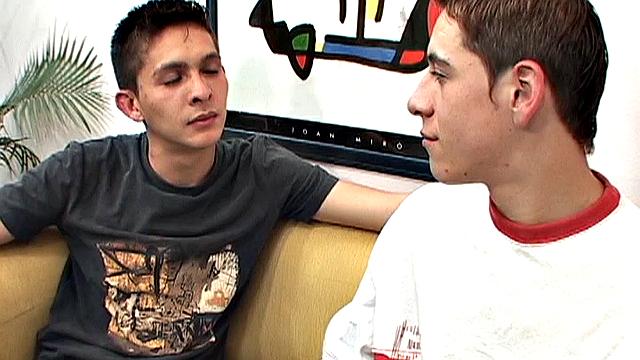 Horny Latin boys Deivis and Gustavo hook up on-line and once they re in the same room it's not long until they are stripping each other naked and going for the cock.