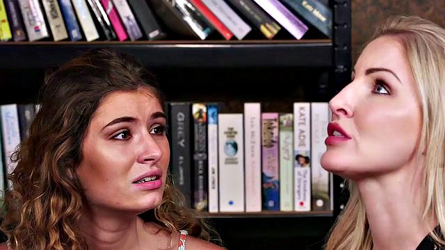 CFNM British babe learns HJ by femdom MILF in HJ threesome