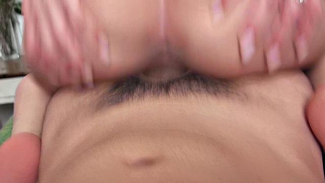 Smokin' French Blonde Flashes Tit