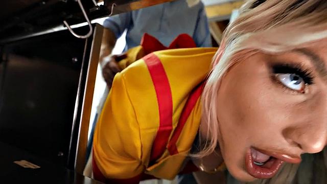 Bigbooty MILFs riding cock in 3some