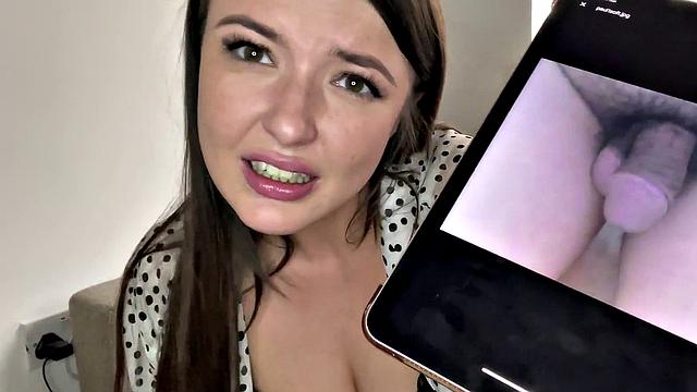 Brunette MILF in lingerie shares her dirty little secrets in front of the camera