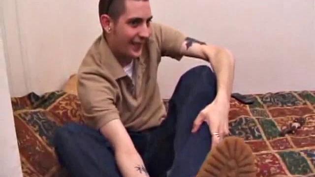 Aaron Michaels Chilling in Bedroom with Porn Video, Stroking Hard Cock, Fingers Butthole, Shoots Loads of Cum