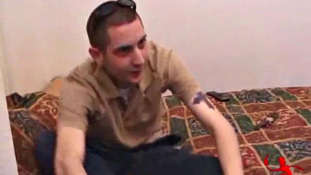 Aaron Michaels Chilling in Bedroom with Porn Video, Stroking Hard Cock, Fingers Butthole, Shoots Loads of Cum