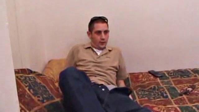 Aaron Michaels Chilling in Bedroom with Porn Video, Stroking Hard Cock, Fingers Butthole, Shoots Loads of Cum