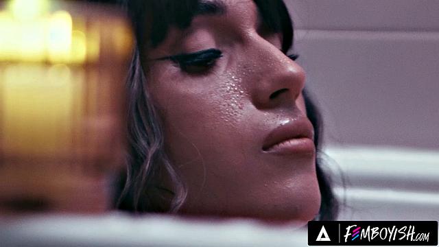FEMBOYISH - Cute Femboy Dante Snoww Lathers Up In Bubble Bath & Enzo Muller Fucks Him Hard