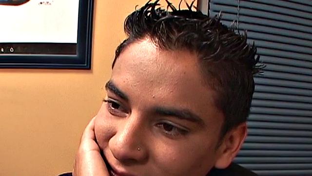 Real Spanish skinny twink fucks boyfriend until cumshot at home