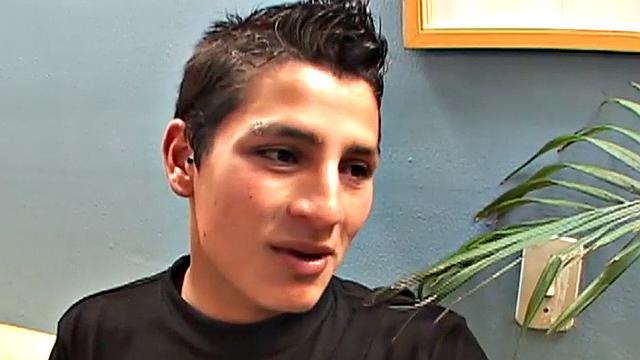 Real Spanish skinny twink fucks boyfriend until cumshot at home