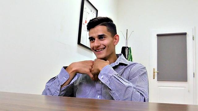 Euro twink agrees to be gay in POV for money