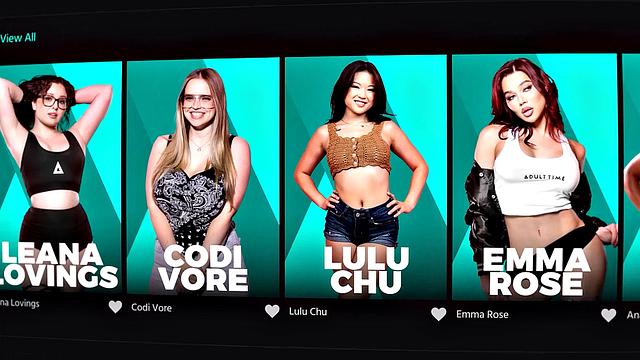 ADULT TIME - Stud Can't Handle Busty Chloe's Gaze Until She Lets Him Slide Between Her Legs