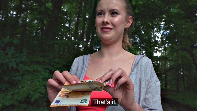 Curvy euro pulled outdoors for fucking in pov