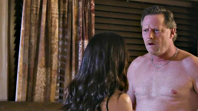 Sinful MILF massaged and fucked in a 3some by hubby and lover