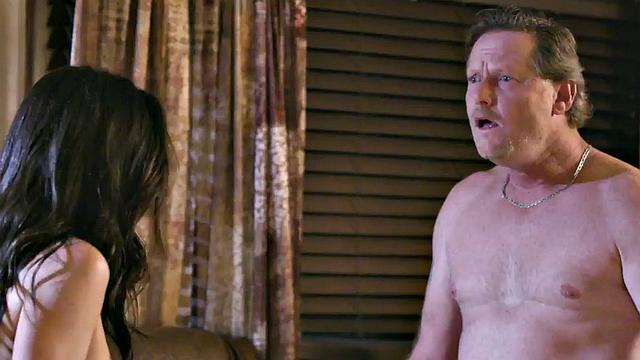 Sinful MILF massaged and fucked in a 3some by hubby and lover