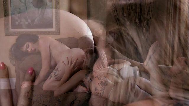 Dirty lesbo ladies love fucking with strapon