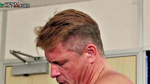 CFNM femdom secretaries give threesome in sinful office