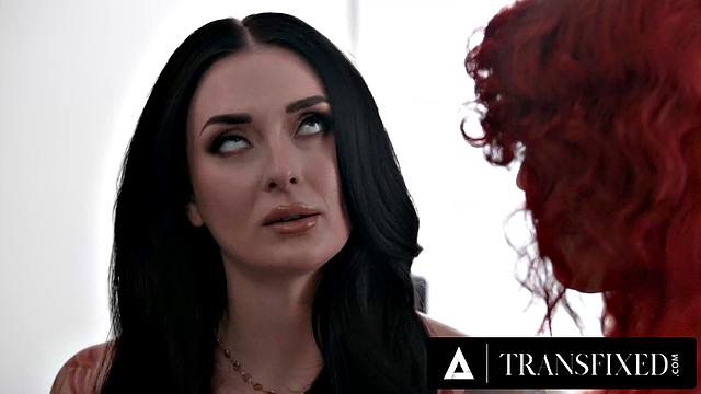 TRANSFIXED - Charlotte Sins Turns Jealousy Practice Into Hardcore Trans Sex