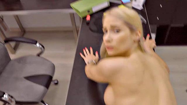 LOAN4K. Arousing blonde willingly fucks for money for new music video