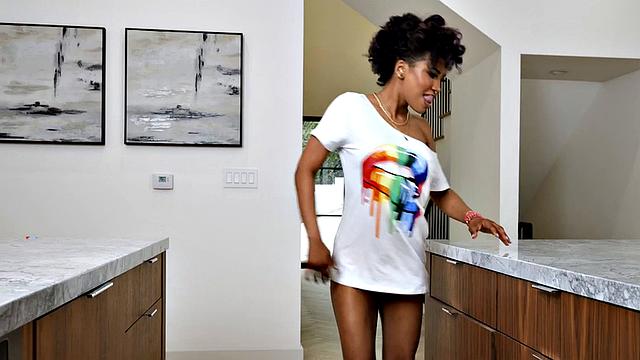 Squirting babes enjoy sharing cock in threesome