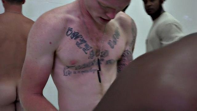 Army gay dudes fucked in group sex in assholes