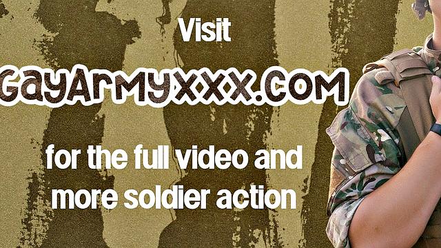 Army gay dudes fucked in group sex in assholes