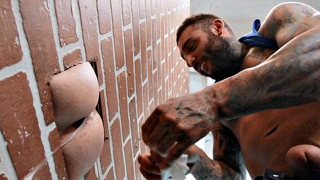 Dirty gay enjoys sucking stud before jerking off hard