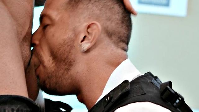 Dirty gay enjoys sucking stud before jerking off hard