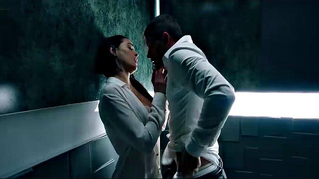 Natalie Martinez sex in the elevator