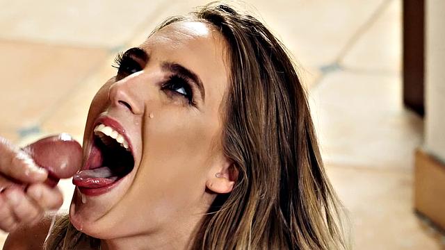 Get off with this hot Brown-haired babe in a wild masturbation session