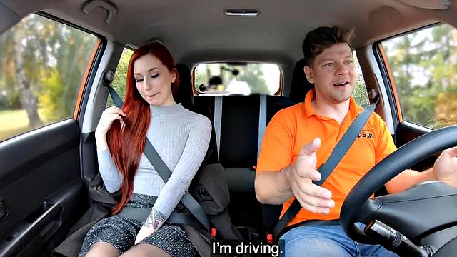 Real student driver spreading for examiner