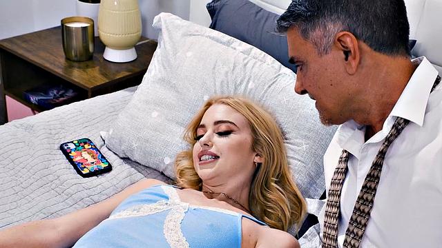 DEVILS FILM - Cute Blonde Chloe Cherry Gets Teen Ass Fucked By Stepdad